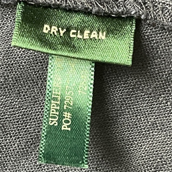 Lauren Ralph Lauren 100% Linen Dress Large Midi Shirt Luxury Preppy Old Money - Picture 6 of 9